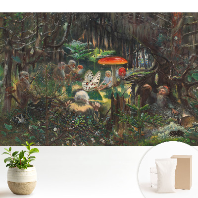Fototapet pentru living Peisaj magic de pădure