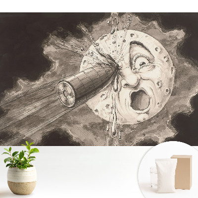 Fototapet modern Lumină metalică a lunii