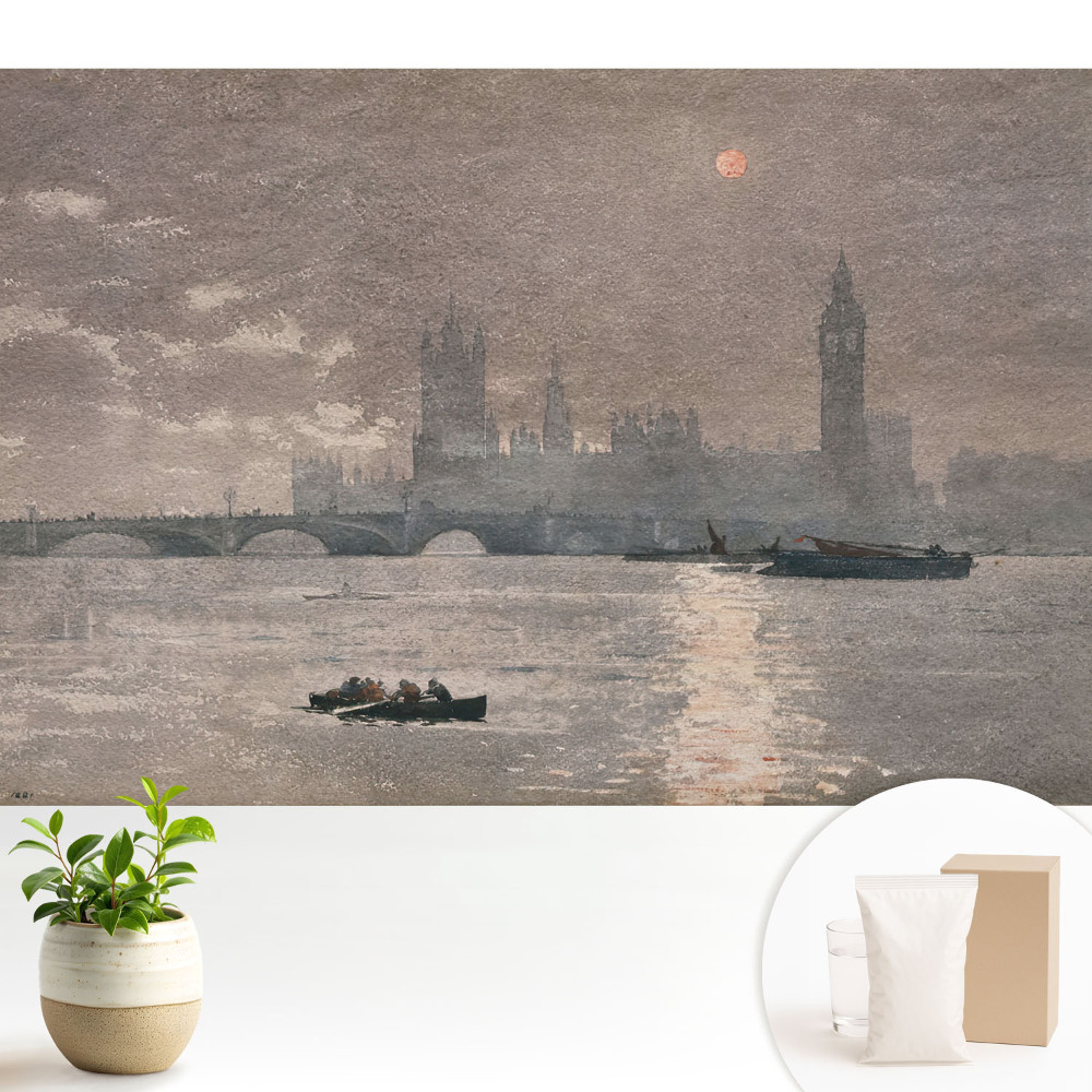 Fototapet vlies pentru living Reflexii nocturne pe râu
