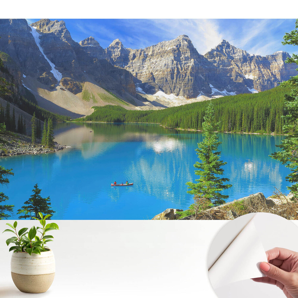 Fototapet pentru camera copiilor Verdele și albastrul unui lac de munte