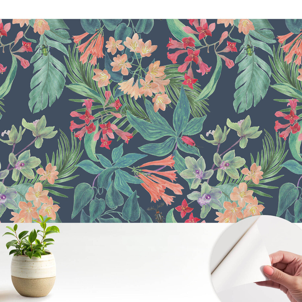 Fototapet autoadeziv pentru camera copiilor Demnitatea florilor tropicale