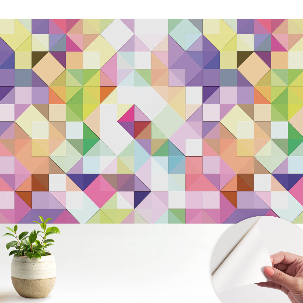 Fototapet autoadeziv pentru camera copiilor Un mozaic viu al geometriei