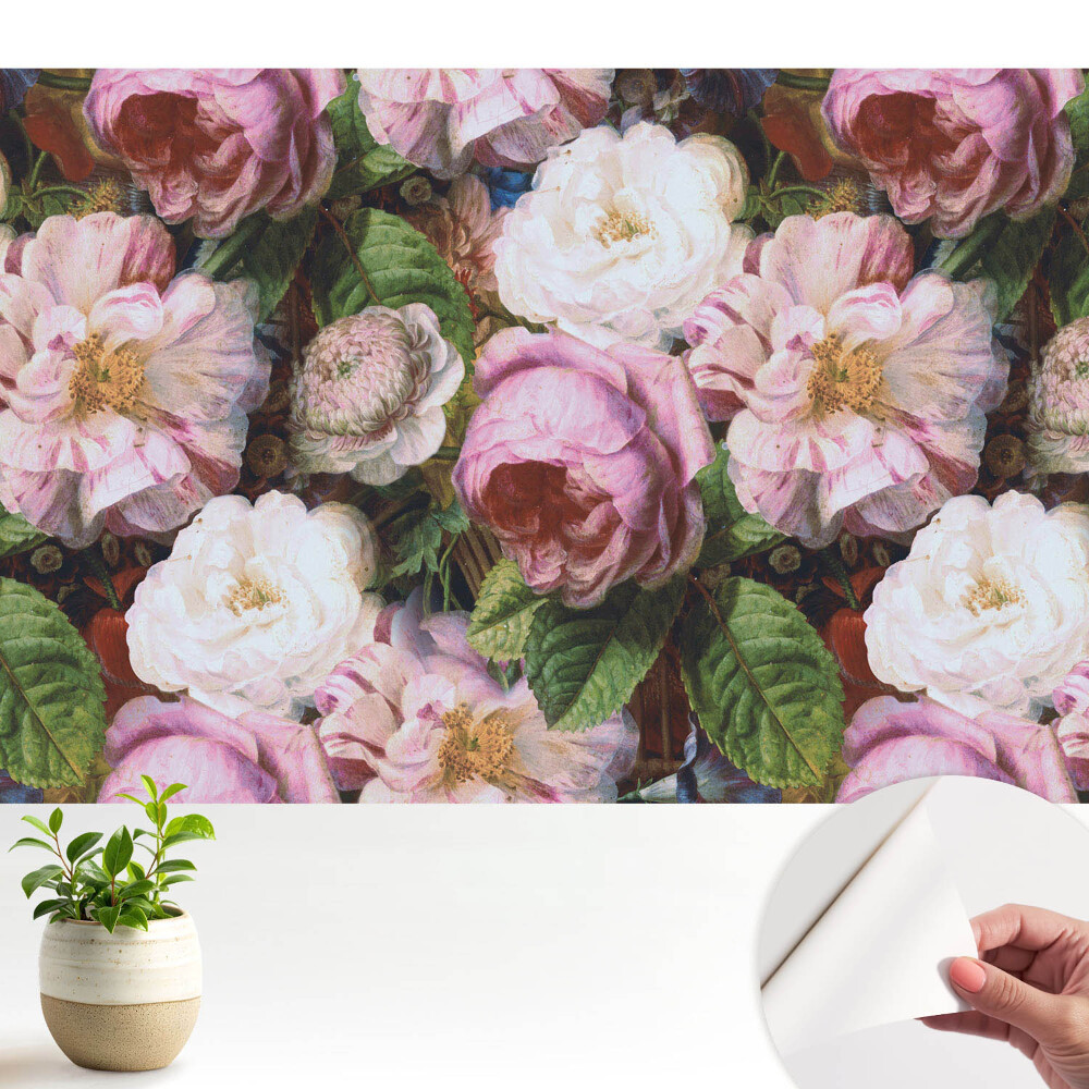Fototapet autoadeziv pentru living Clasic într-o versiune florală