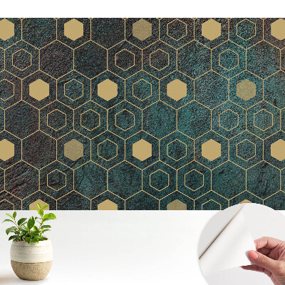 Fototapet pentru copii Hexagone geometrice întunecate