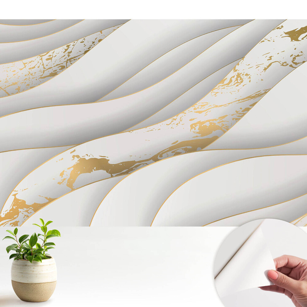 Fototapet autoadeziv pentru living Valuri abstracte elegante