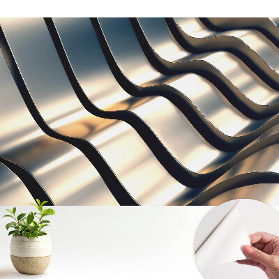 Fototapet autoadeziv pentru living Valuri metalice moderne