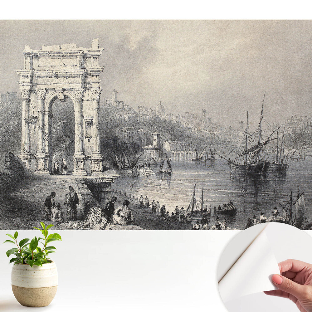 Tapet autocolant perete Port maritim istoric