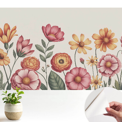 Fototapet autoadeziv pentru dormitor Eleganță florală clasică