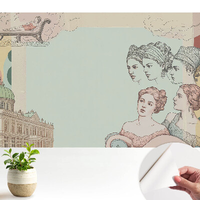 Fototapet pentru copii Colaj pastel istoric