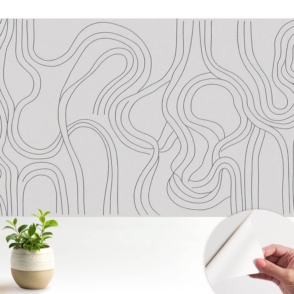 Fototapet autoadeziv pentru dormitor Fluiditatea organică a formelor abstracte