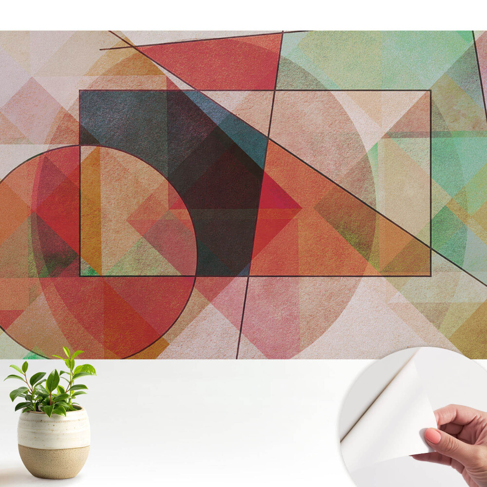 Fototapet autoadeziv pentru camera copiilor Culori inspirate ale formelor geometrice