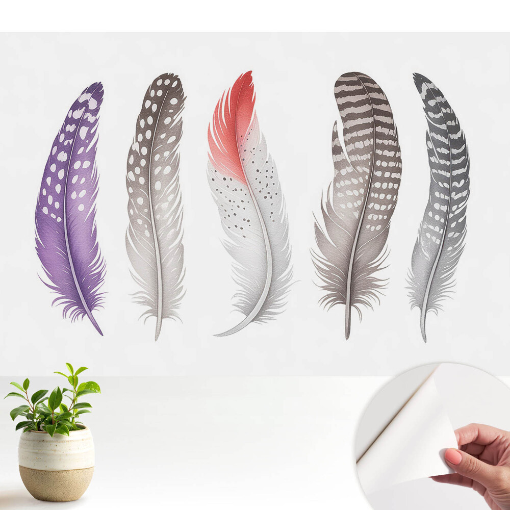 Tapet vinil Farmecul modern al penelor colorate