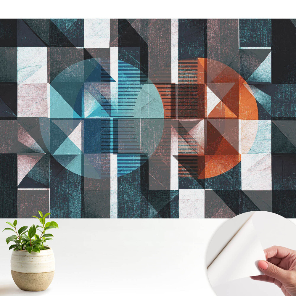 Fototapet pentru camera copiilor Culori dinamice ale modelului geometric