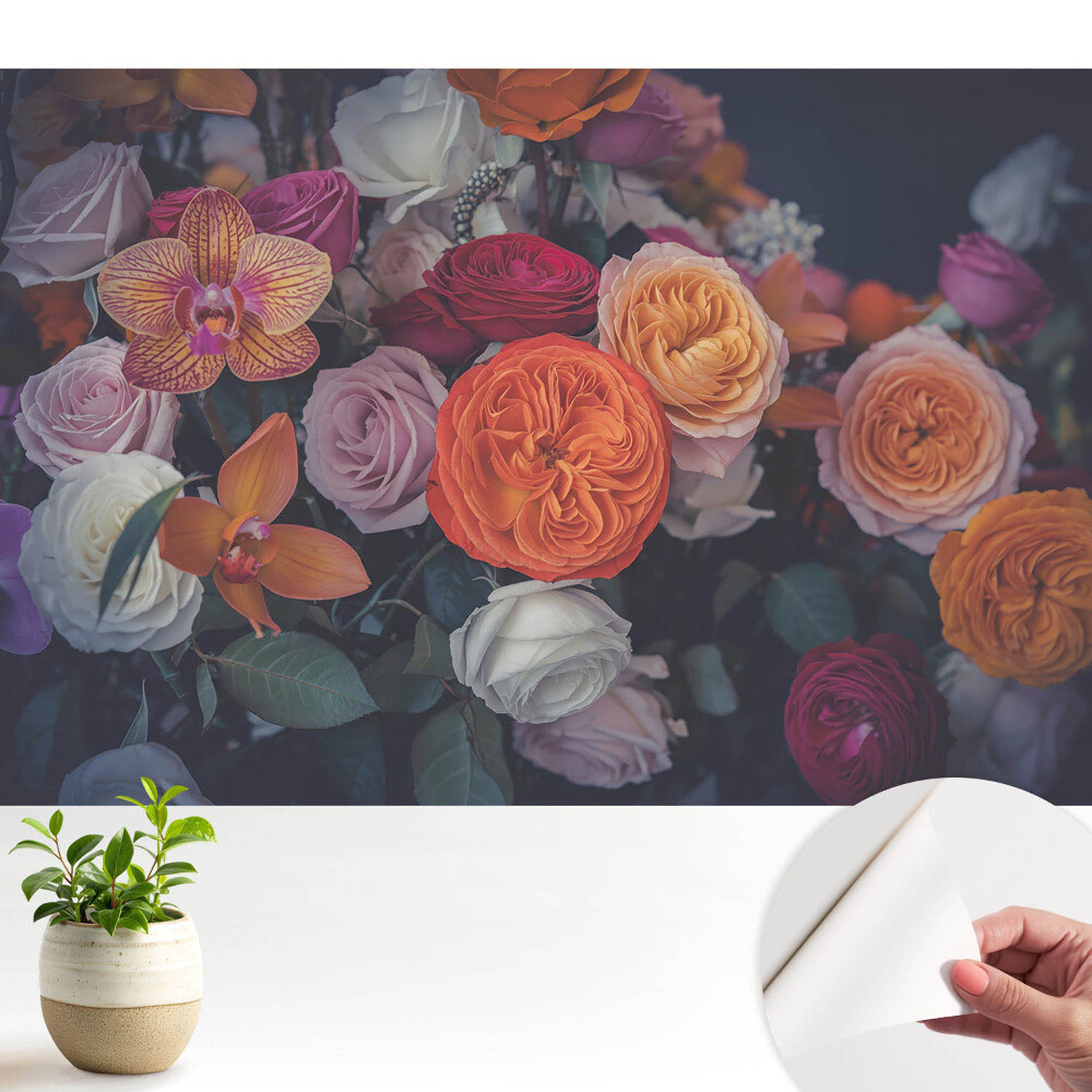 Tapet camera copii Un buchet multicolor de armonie florală