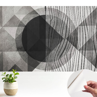 Tapet autocolant perete Motiv geometric gri elegant