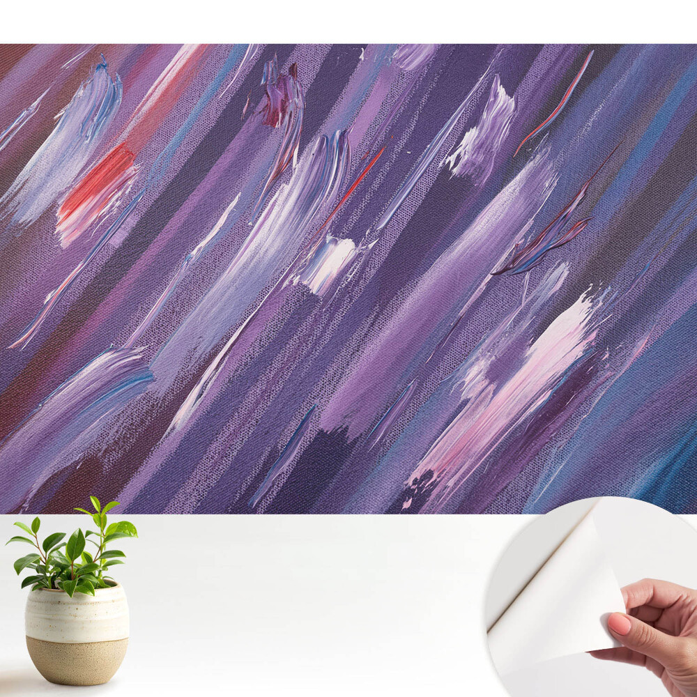 Tapet autoadeziv Dungi violet-albastre de abstracție