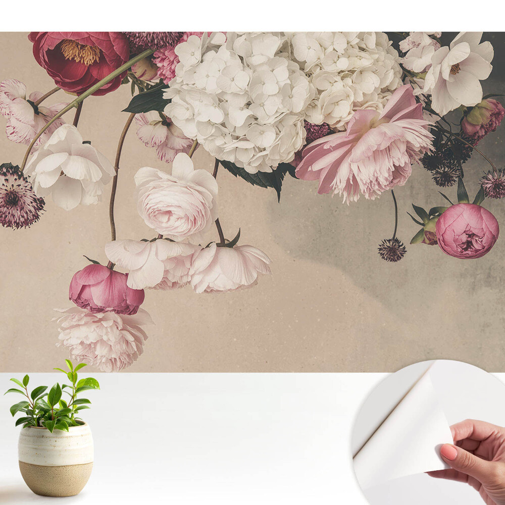 Tapet autoadeziv Farmecul romantic al florilor delicate