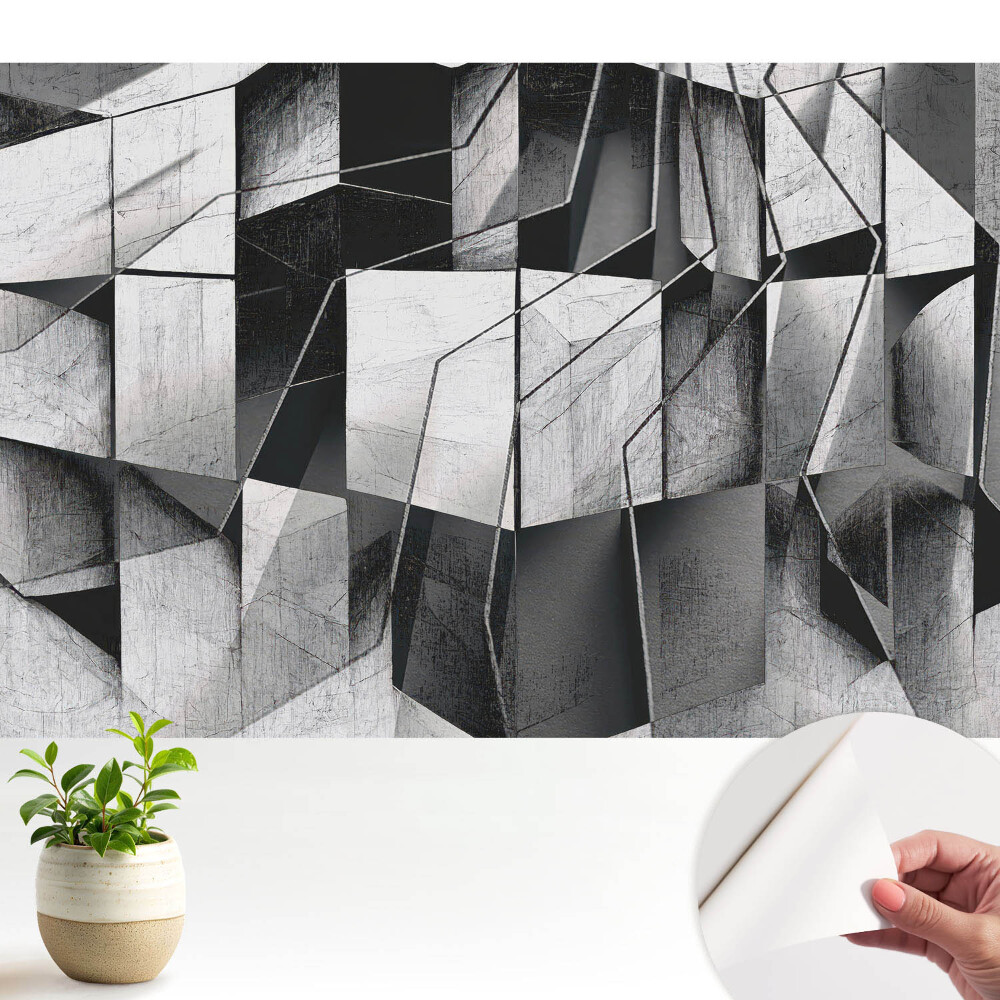 Tapet pentru copii în stil modern cu abstracție geometrică