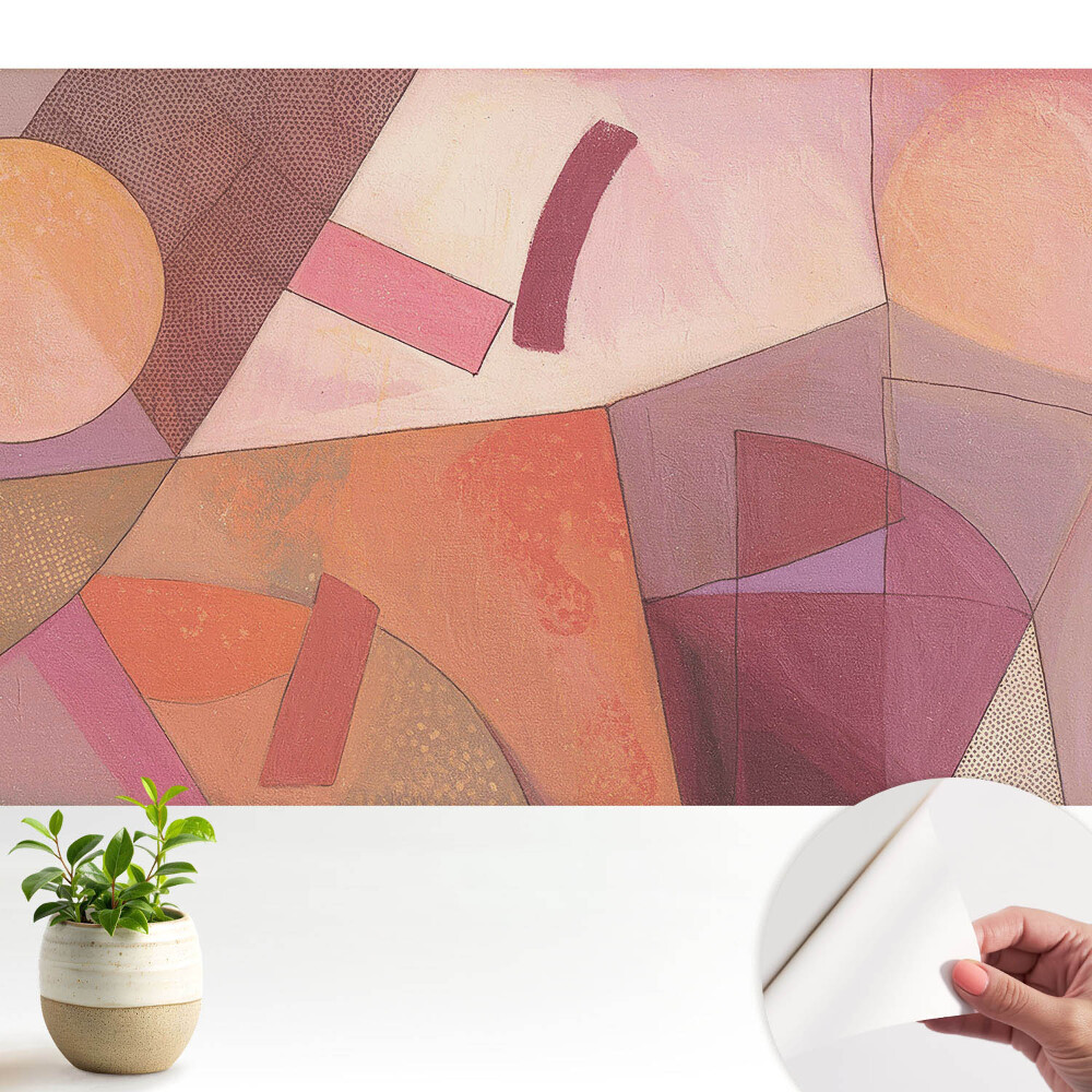 Tapet copii Tonuri calde de abstracție geometrică