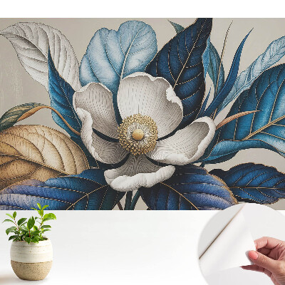 Fototapet autoadeziv pentru living Un portret modern al frunzelor de plante