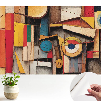 Tapet foto autoadeziv O împletire colorată de abstracțiuni moderne