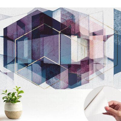 Fototapet autoadeziv pentru dormitor Arhitectură colorată a formelor geometrice