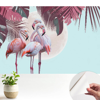 Fototapet pentru copii Flamingo într-o retragere tropicală