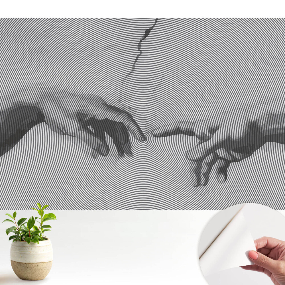 Tapet autoadeziv cu ritm abstract al mâinilor geometrice
