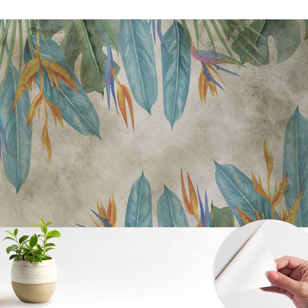 Fototapet autoadeziv pentru living Farmecul exotic al botanicii