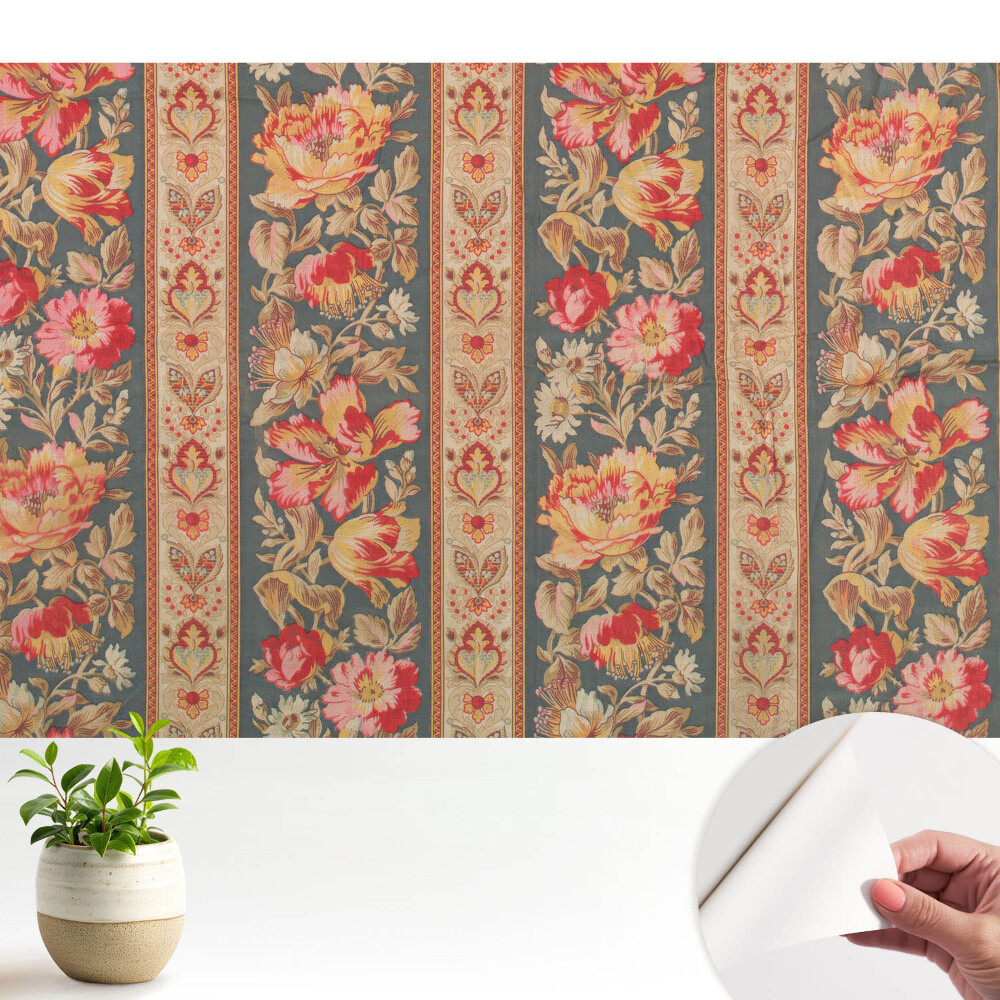 Tapet vinil Buchet tradițional colorat