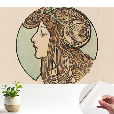 Fototapet pentru copii Profilul unei doamne în stil Art Nouveau