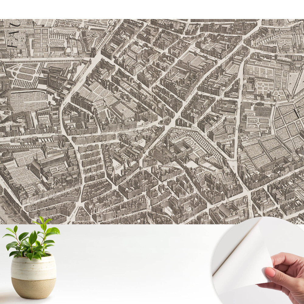 Fototapet autocolant Cartografia fostului oraș