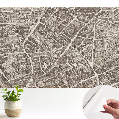 Fototapet autocolant Cartografia fostului oraș