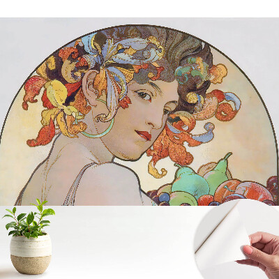 Fototapet autoadeziv pentru dormitor Femeie în stil Art Nouveau