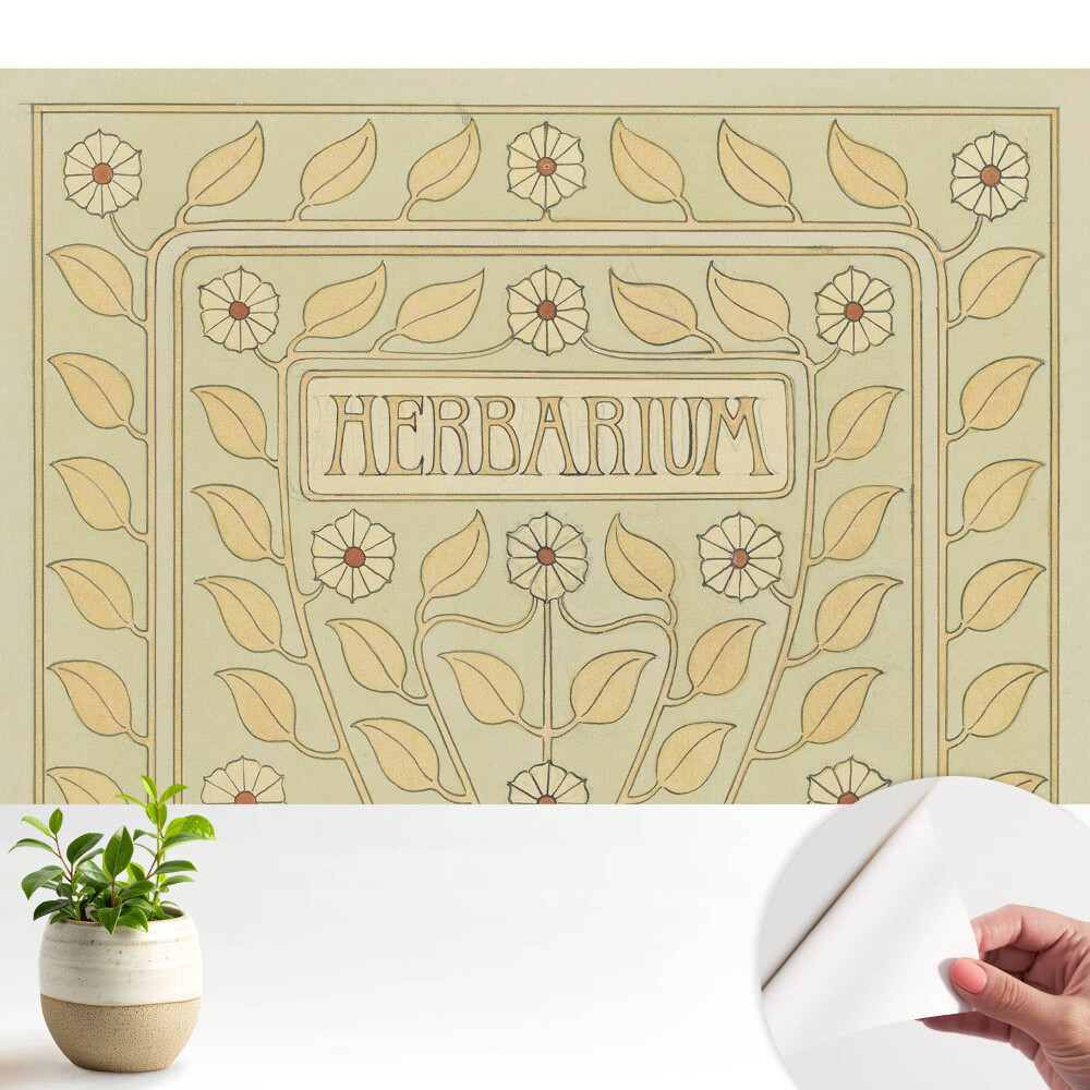 Fototapet pentru camera copiilor Motivul herbarului Art Nouveau