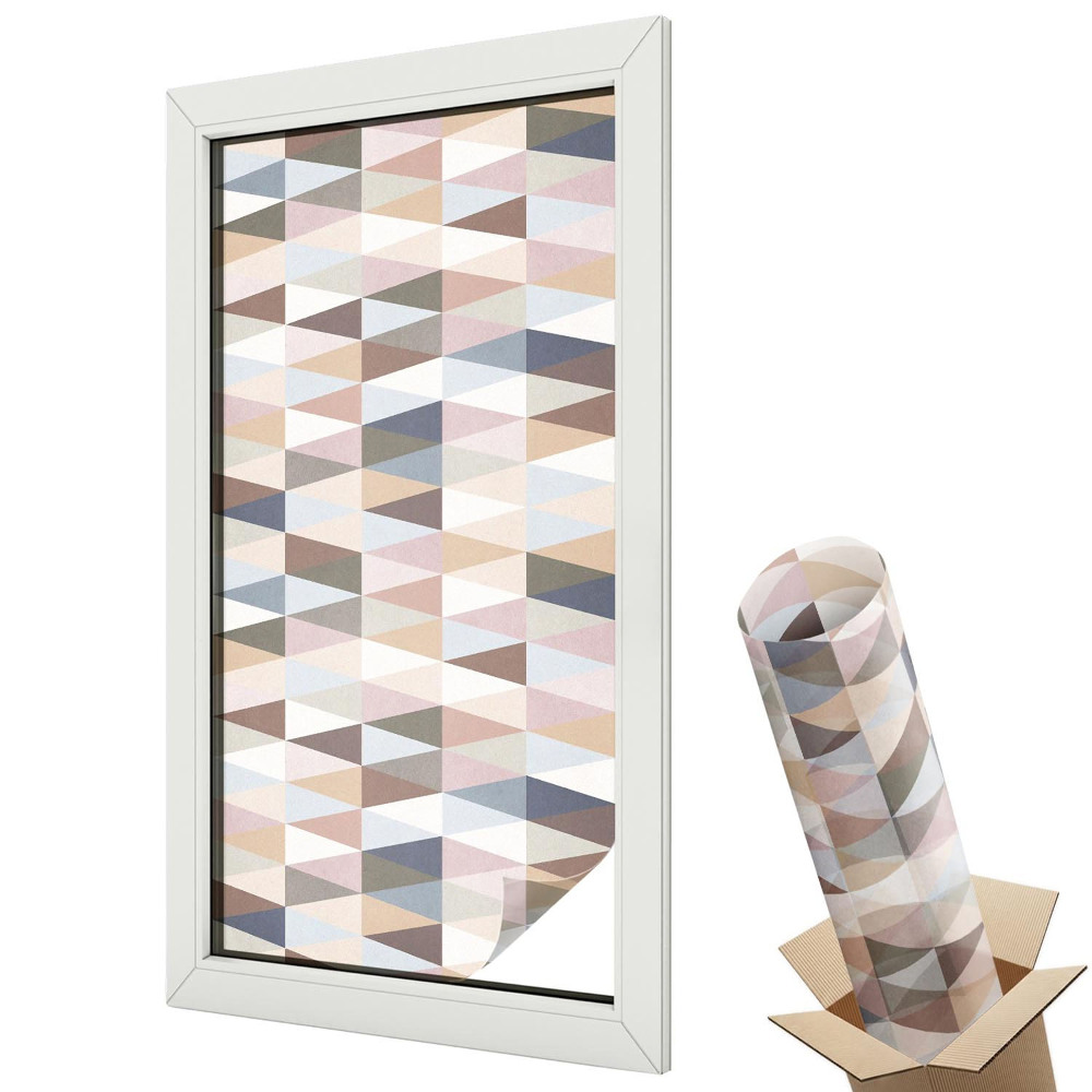Folie pentru geamuri Figuri geometrice pastelate