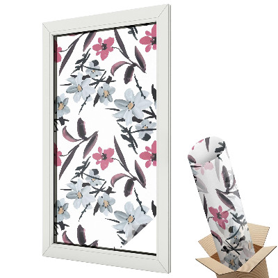 Autocolant geam termopan Flori de acuarelă împrăștiate