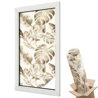 Folie geam să nu se vadă din exterior Frunze exotice cu o notă boho