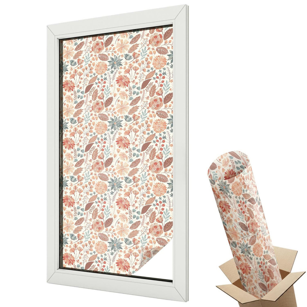 Folie pentru geamuri Un model floral confortabil și armonios