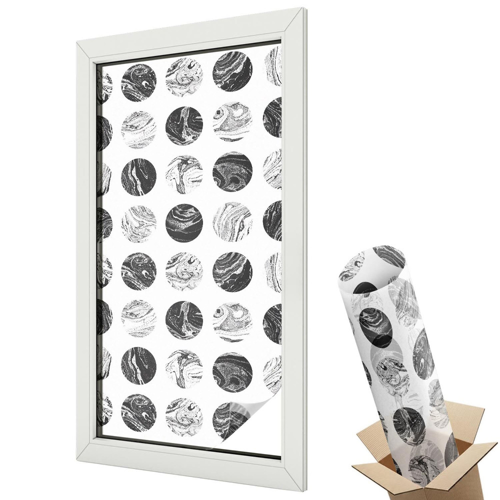 Folie geam să nu se vadă din exterior Cercuri de marmură care se repetă armonios