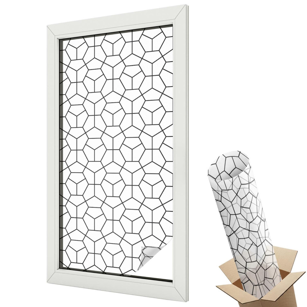 Autocolant geam termopan Simetrie geometrică a modelului, armonie ordonată