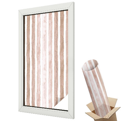 Autocolant geam termopan Dungi verticale în nuanțe de maro