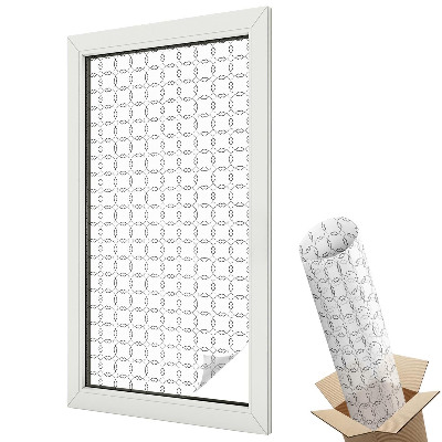 Folie geamuri decorativă vitraliu Compoziție elegantă cu plasă geometrică