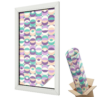 Autocolant geam termopan Simetrie geometrică, culori vibrante, stil modern