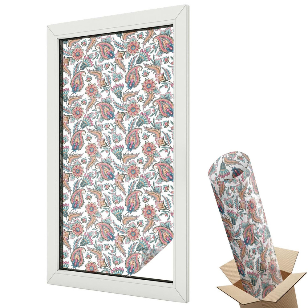 Folie geam să nu se vadă din exterior Un model floral plin de eleganță