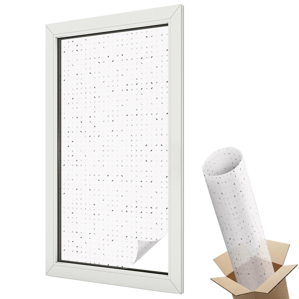 Folie geam să nu se vadă din exterior Puncte pe un model minimalist de fundal alb