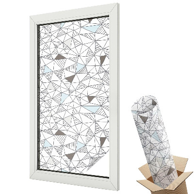 Folie pentru geamuri Forme geometrice în nuanțe de albastru