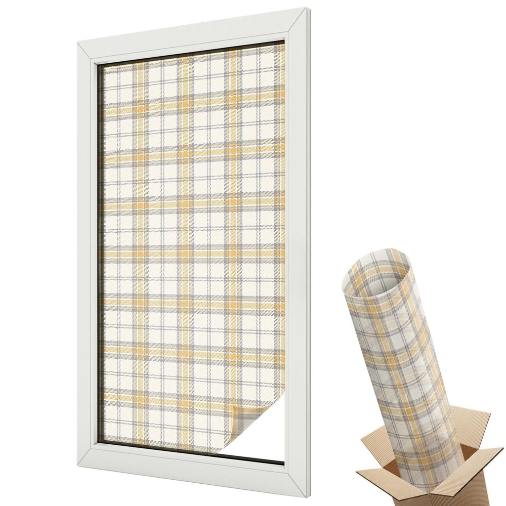 Folie geam să nu se vadă din exterior Eleganță geometrică clasică în carouri