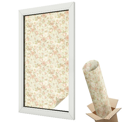 Folie pentru geamuri Flori delicate, farmec romantic, model clasic