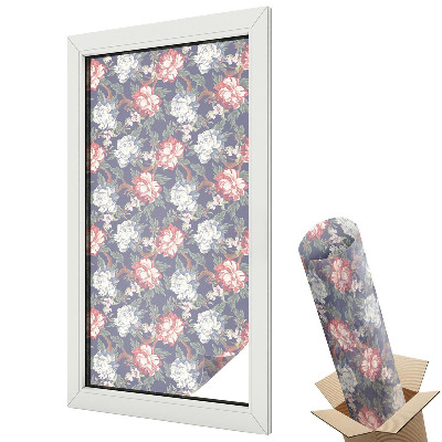 Autocolant geam termopan Model floral elegant și clasic